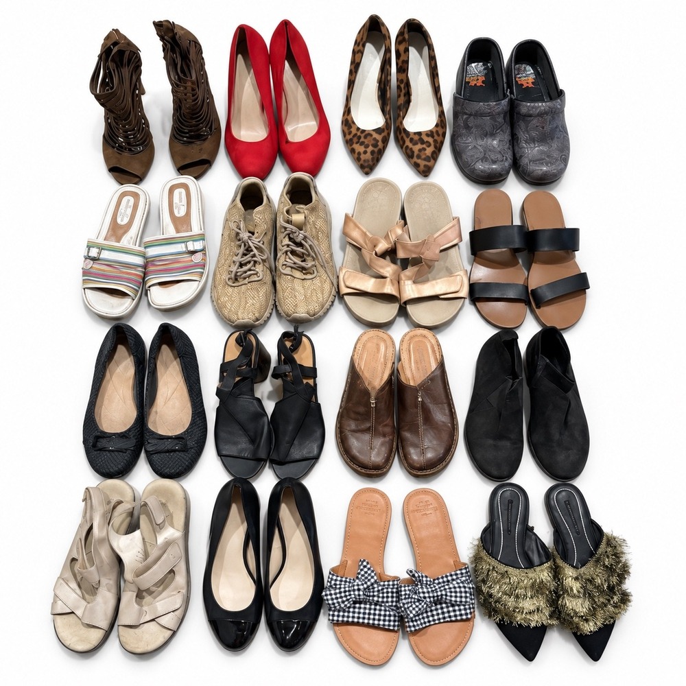 Born, Vionic, Zara, J.Crew Women's Shoe Reseller Wholesale Bundle 16 Shoes
